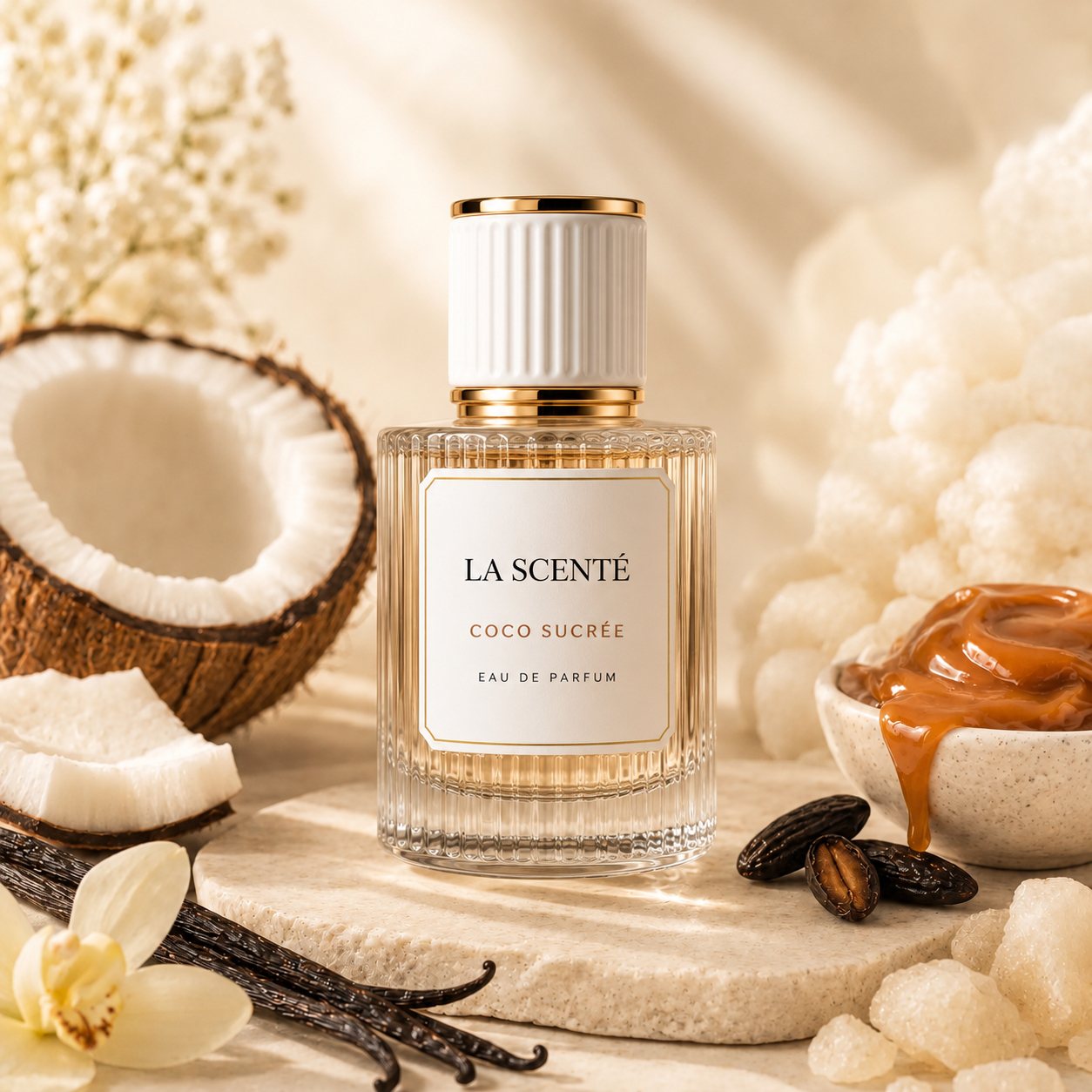 Coco Sucrée keepsake perfume bottle — coconut, salted caramel and vanilla